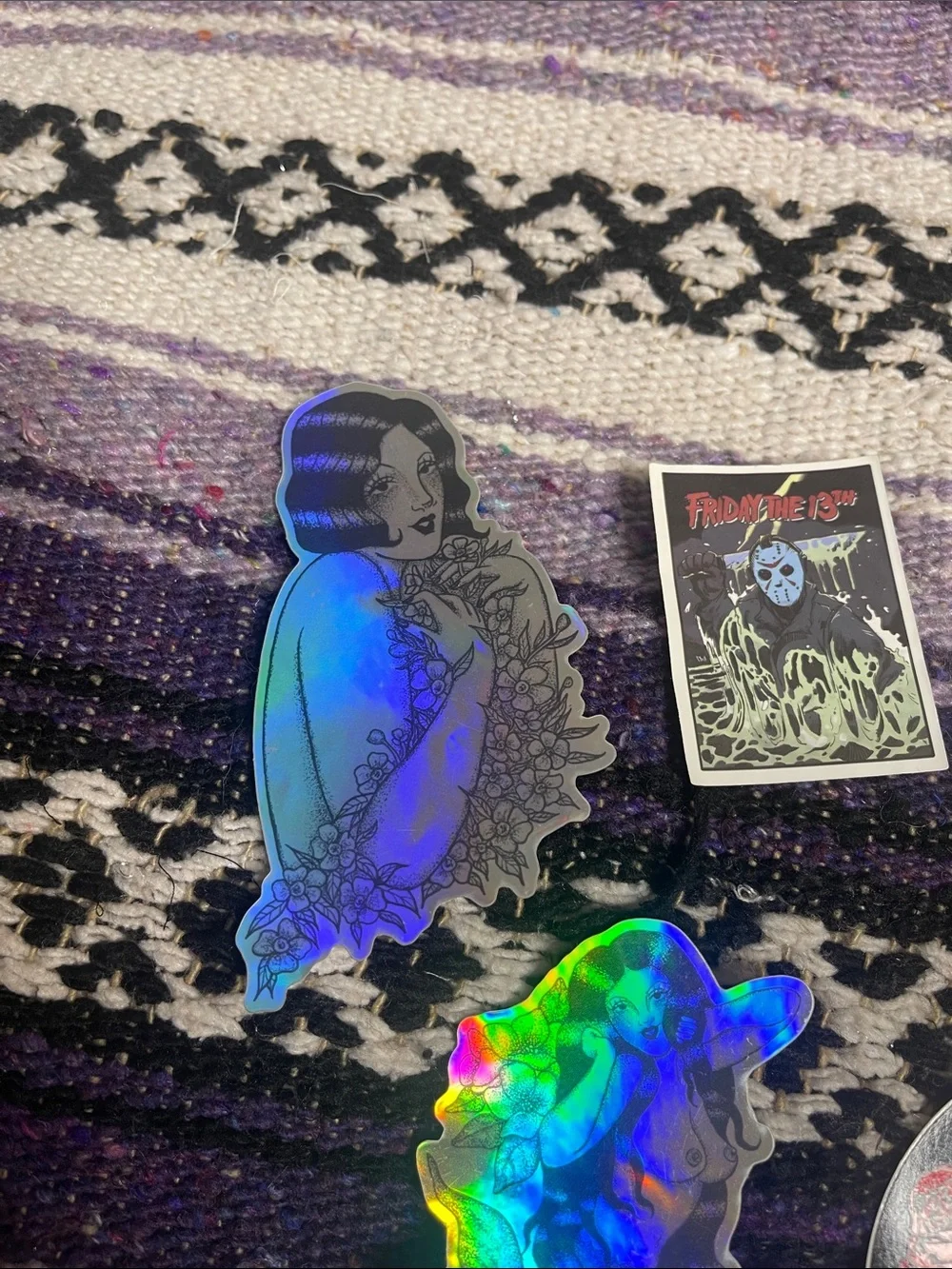 Holographic & Black Halloween Sticker Set -